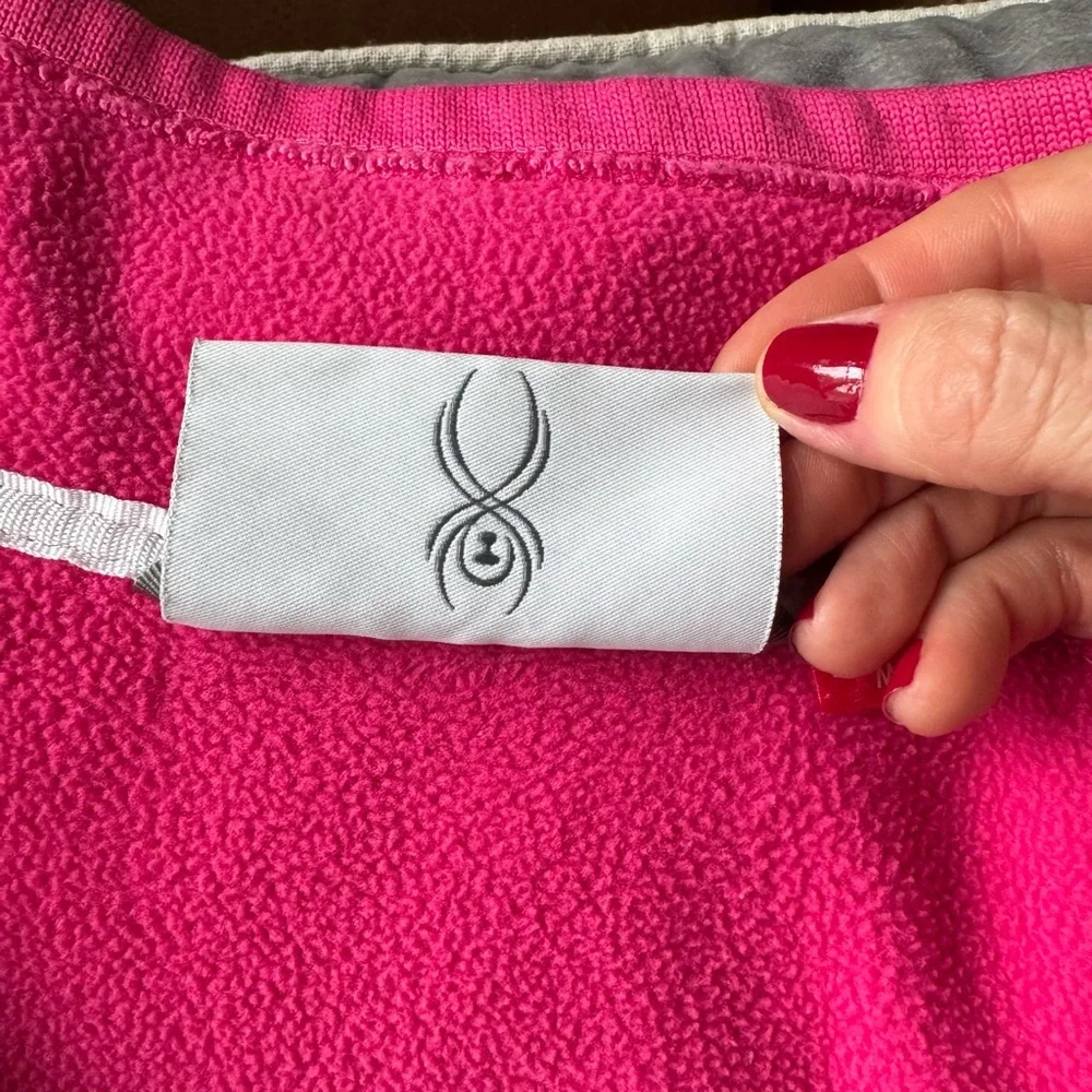 Spyder Core Sweater Fleece Lined Jacket Warm Outdoor Ski Layer Cozy Pink Medium